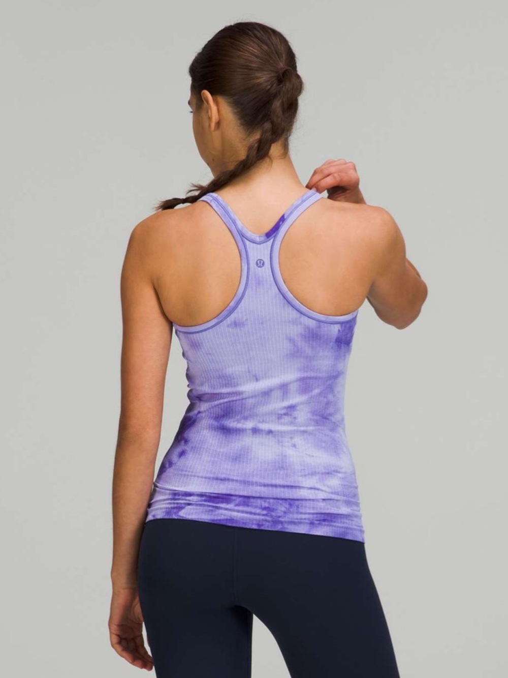 GUC Lululemon Ebb to Street Tank Top. Color Marble Dye Charged Indigo. Size 8 - Picture 7 of 7